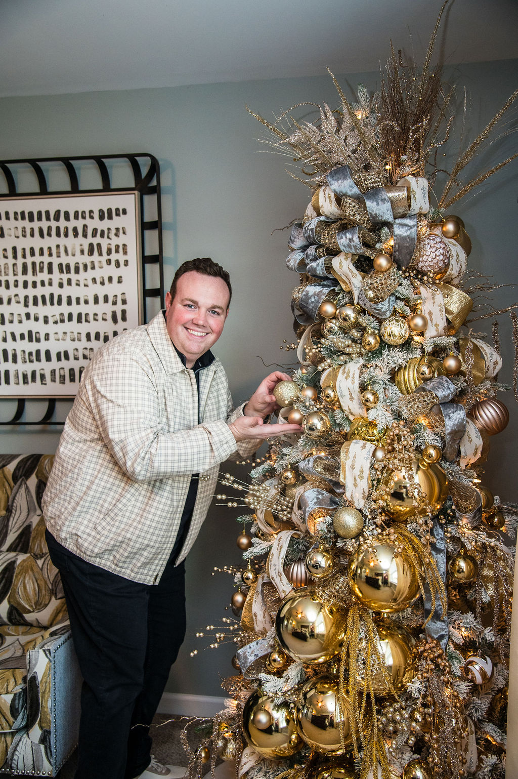 Holiday floral arch installation by CB Designs